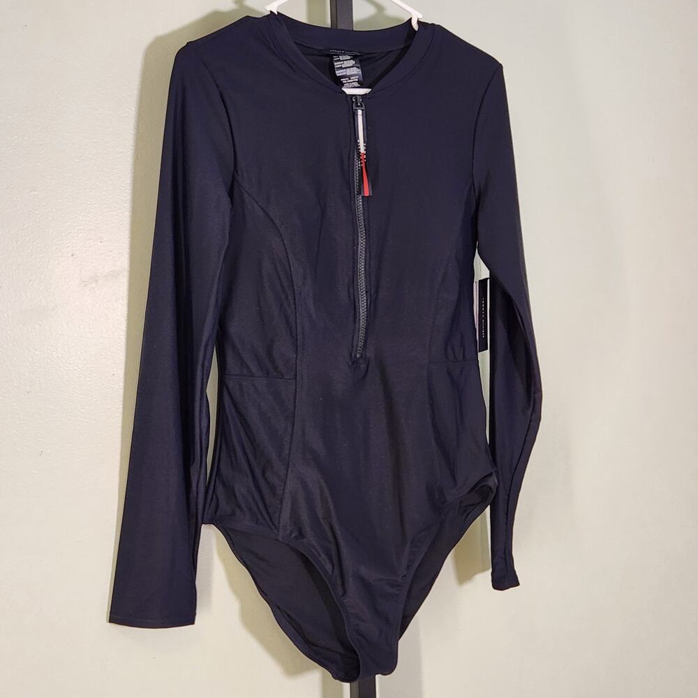 TOMMY HILFIGER NWT Women's Navy Long Sleeve One Piece, Size XXL - Picture 4 of 12